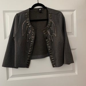 H&M bejeweled crop jacket